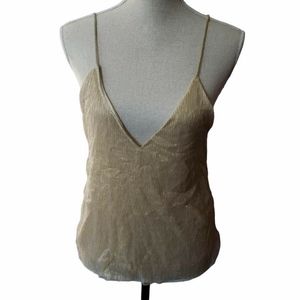 Zara gold and silver metallic top